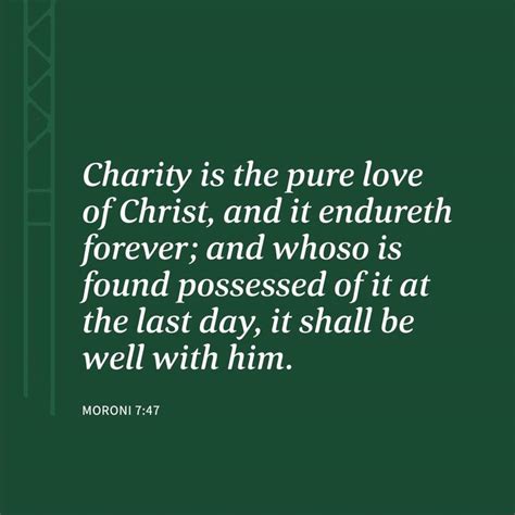 if ye have not charity.